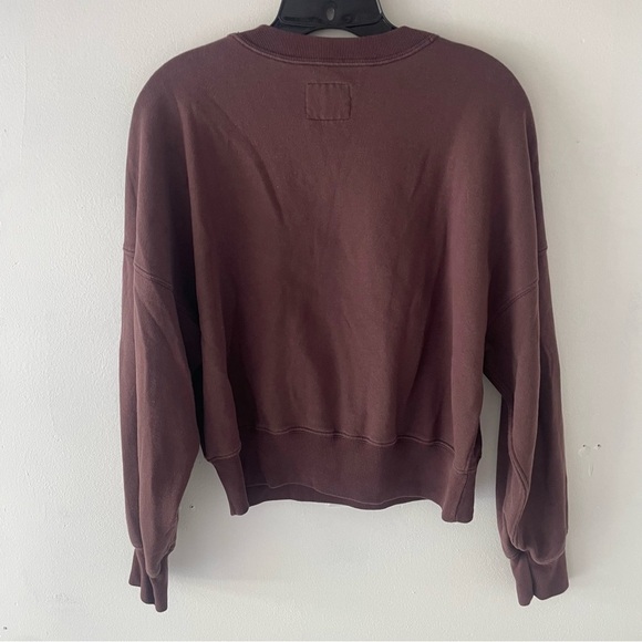 Abercrombie & Fitch Brown Fleece Paris Crewneck Sweatshirt 37578 - Picture 3 of 6